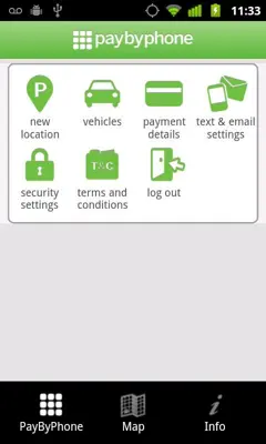 PayByPhone android App screenshot 1